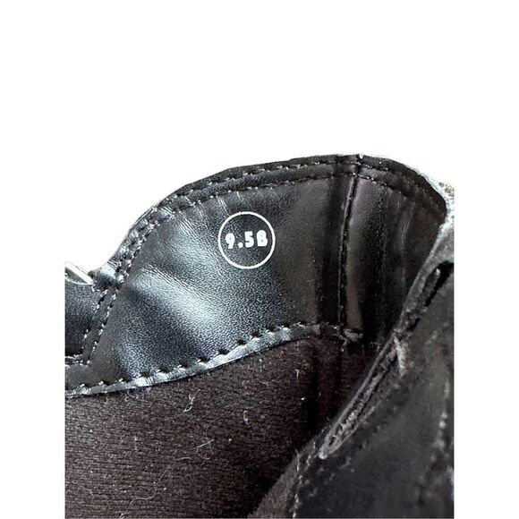 Earth Orion Black Leather Booties Size 9.5 - Picture 9 of 12